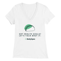 Let's Taco Bout It Womens V-Neck T-shirt